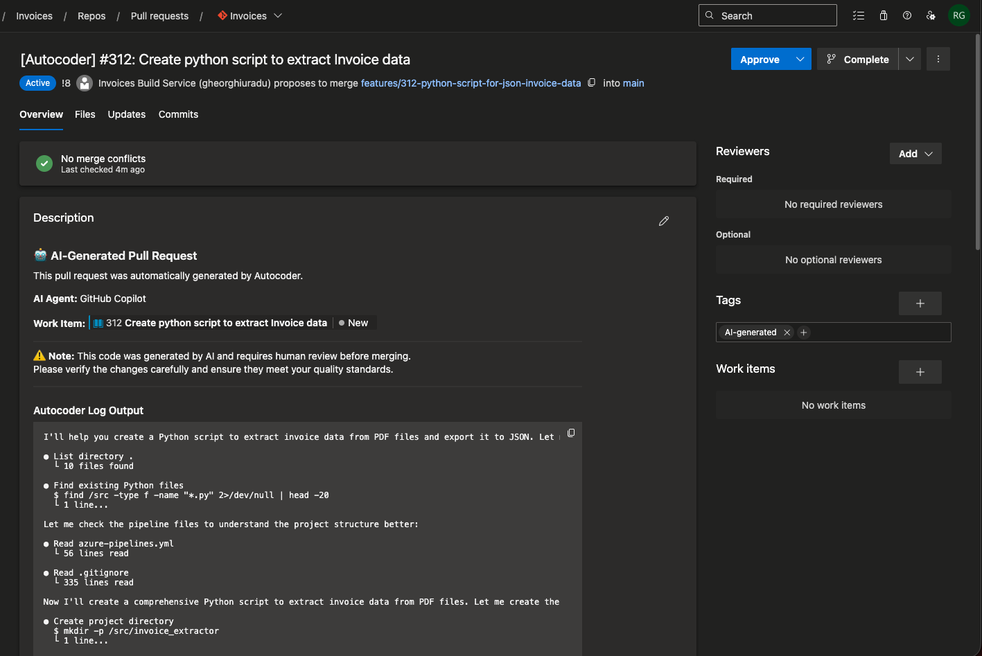 Autocoder Pull Request Example